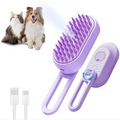 3-in-1 Misting Pet Grooming Brush with Handle