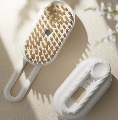 3-in-1 Misting Pet Grooming Brush with Handle
